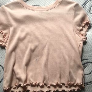 cute cropped pink shirt